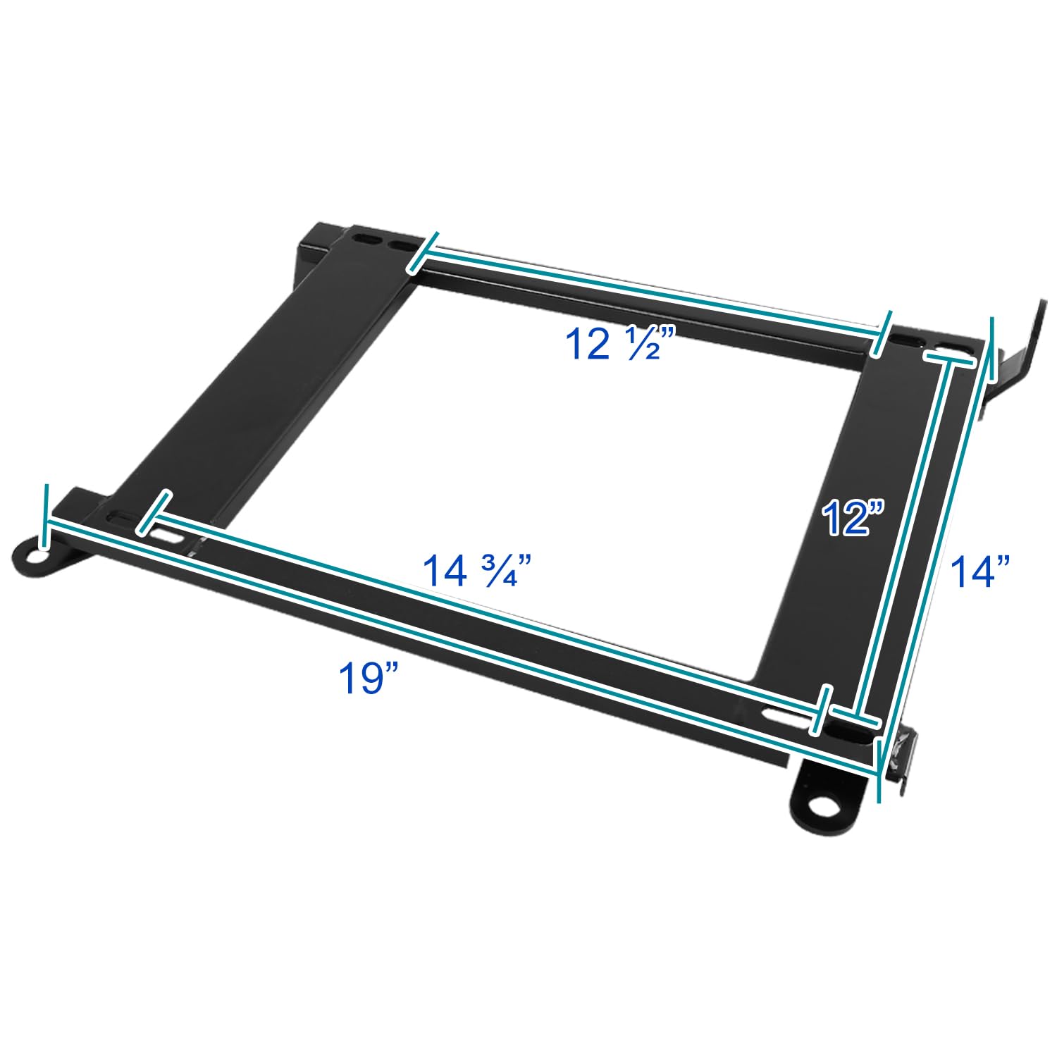 Steel Mounting Brackets Spec-D Tuning Racing Seat Rail Track Pair Compatible with 1999-2005 BMW E46 3 Series 2Dr