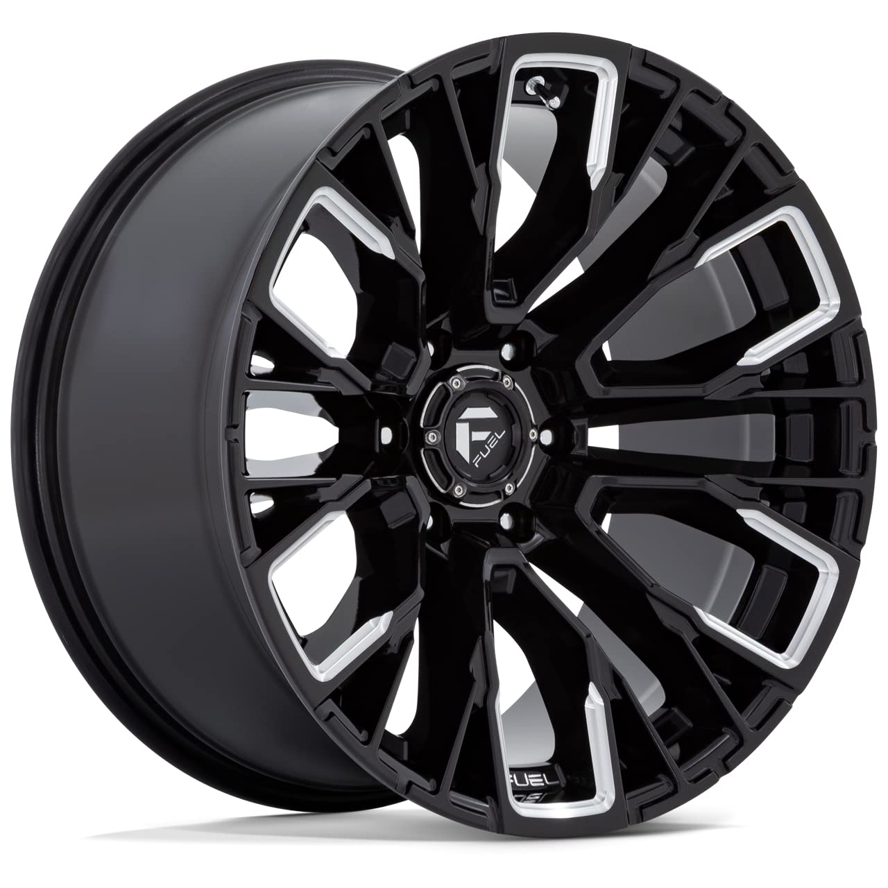 1PC Fuel D849 20X10 6X5.5 G-BLK-MILL -18MM - D84920008447