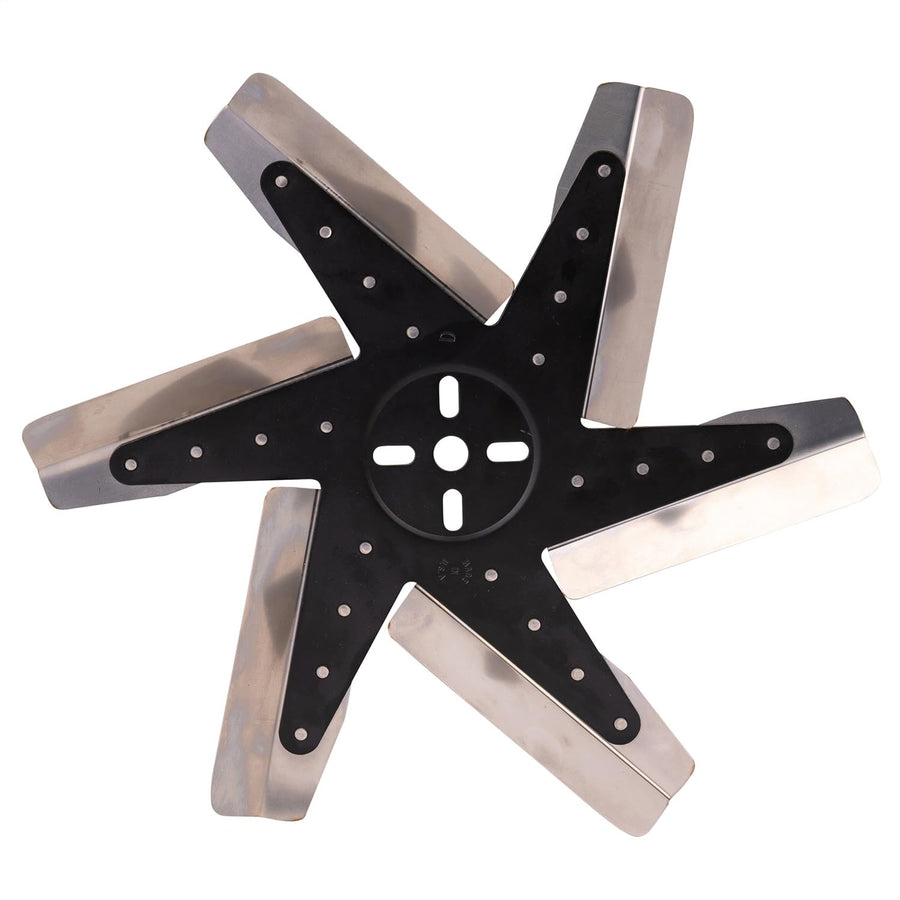 Derale 15" High Performance Stainless Steel Flex Fan Standard Rotation, Black