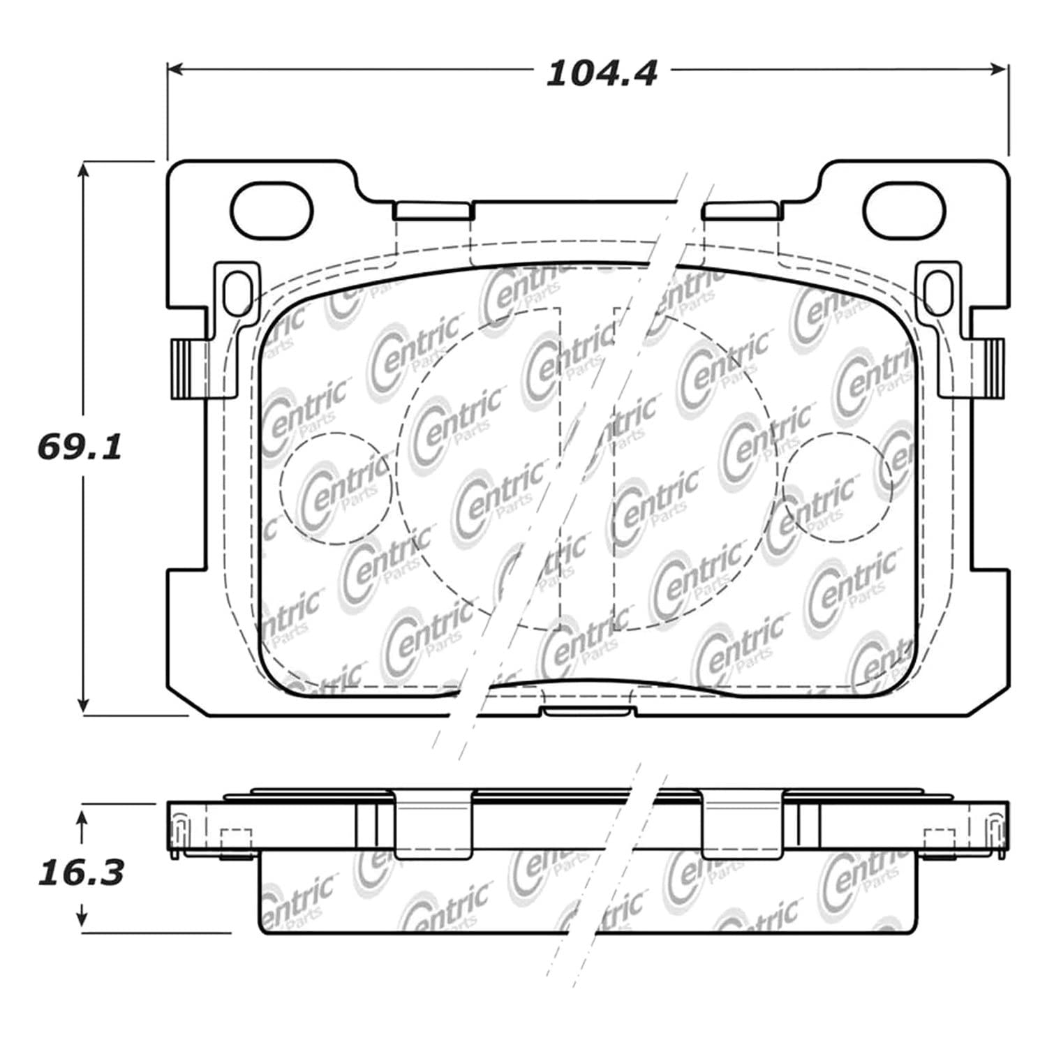 105.19760 Centric Parts PosiQuiet Ceramic Pads