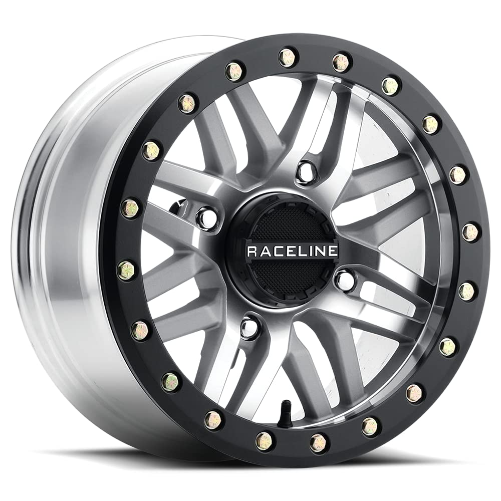 Raceline A91MA-51037-00 Beadlock Ryno Wheel - 15x10-5+5 Offset - 4/137 12mm Tapered - Black