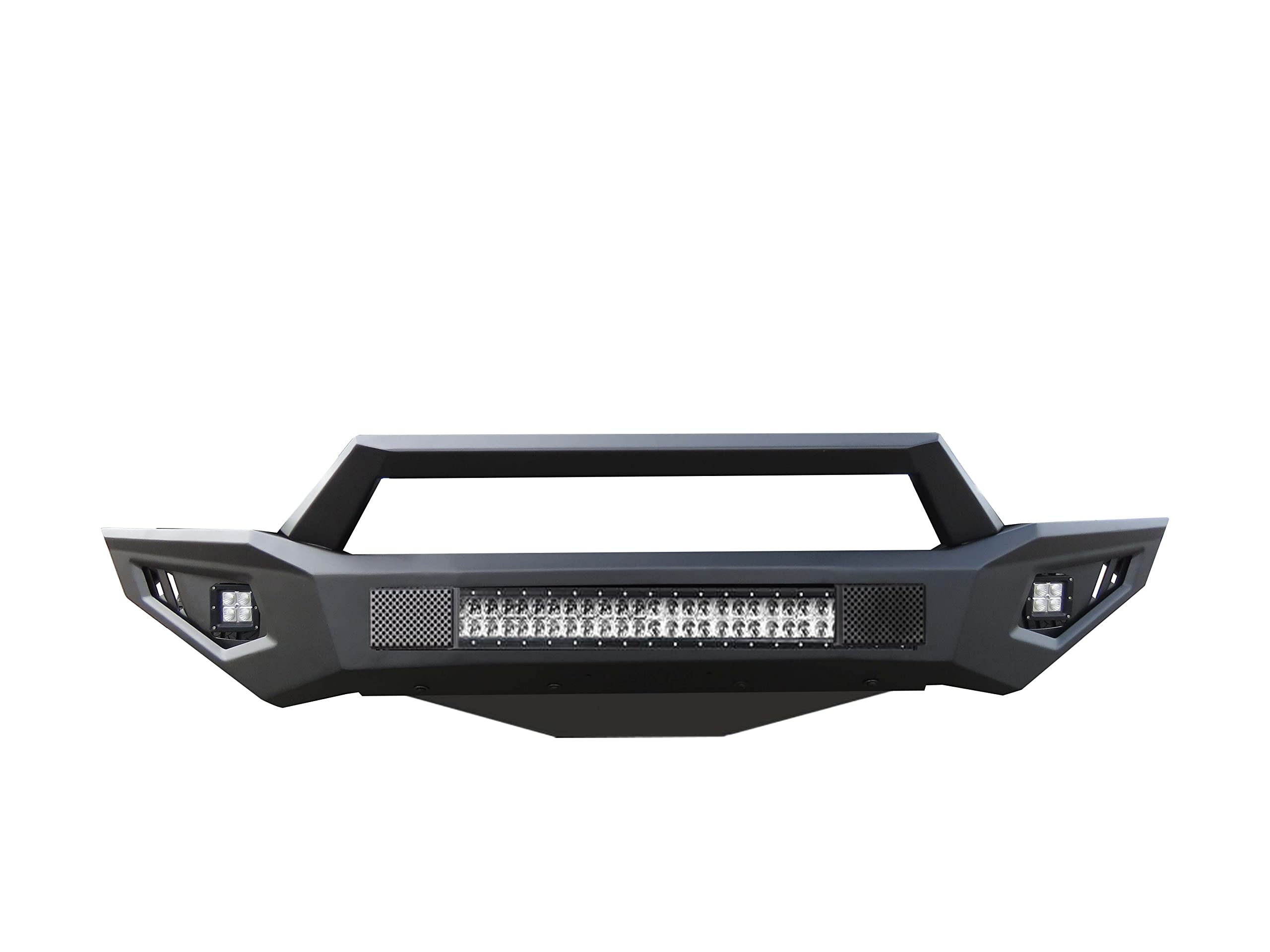 Armour II Heavy Duty Black Horse Front Bumper Kit Matte Black Compatible with 2014-2021 Toyota Tundra-AFB-TU19-K1