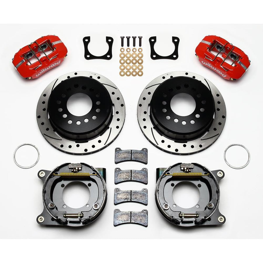 140-11400-DR WILWOOD FDP-LP 11.00" P-Brake Kit, Drill-Red Chevy 12 Bolt Spcl 2.81" Off Stag Mount