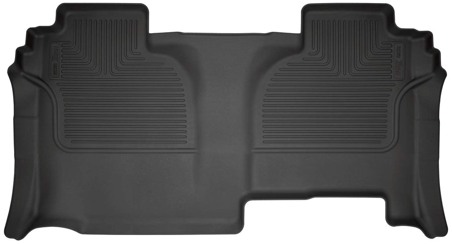 Weatherbeater Husky Liners Floor Mats | Fits 2019-2026 Chevrolet Silverado & GMC Sierra 1500 & 2020-2026 Chevrolet Silverado & GMC Sierra 2500, 3500 (Double CAB ONLY) | 2nd Row, 1-pc Black - 14211