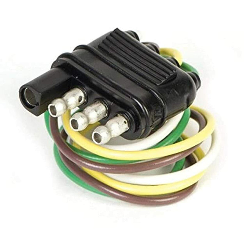 12" Husky 13192 4-Wire Flat Trailer Connector for Trailer End