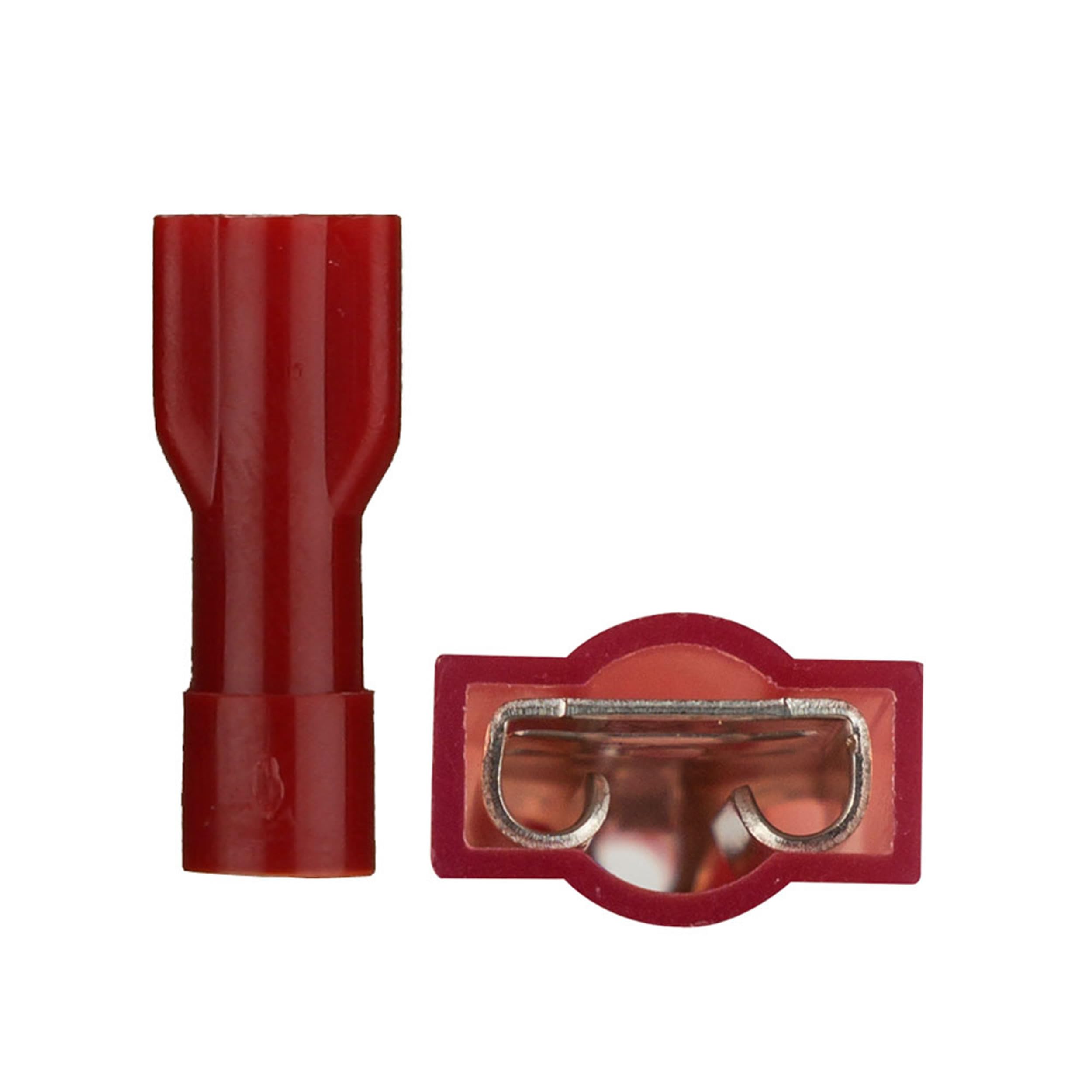 Install Bay .110 Fully Insulated Nylon 22/18-Gauge RNFD110F, Red (100-Pack)