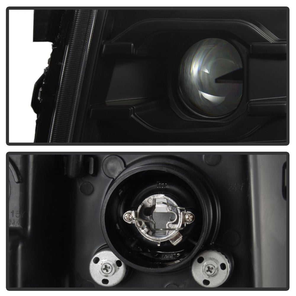 Chevy Silverado 1500 07-13 / 2500HD/3500HD 07-14 Spyder Auto 5083609 Version 3 Projector Headlights - LED DRL - Black