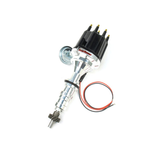 PerTronix D133710 Vacuum Advance Flame-Thrower Plug and Play Black Male Cap Billet Electronic Distributor with Ignitor II Technology for Ford FE 352-428