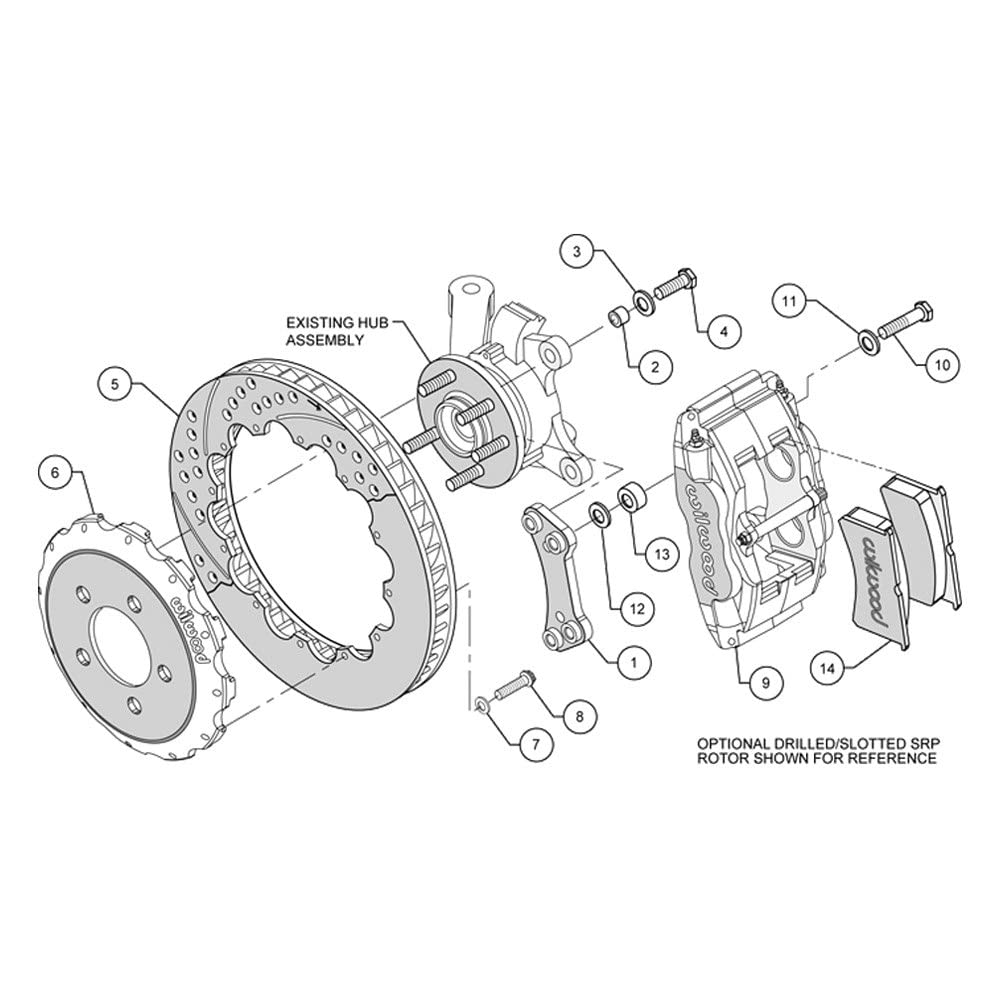 Front Hat Kit FSLI4, 13.00" Drilled