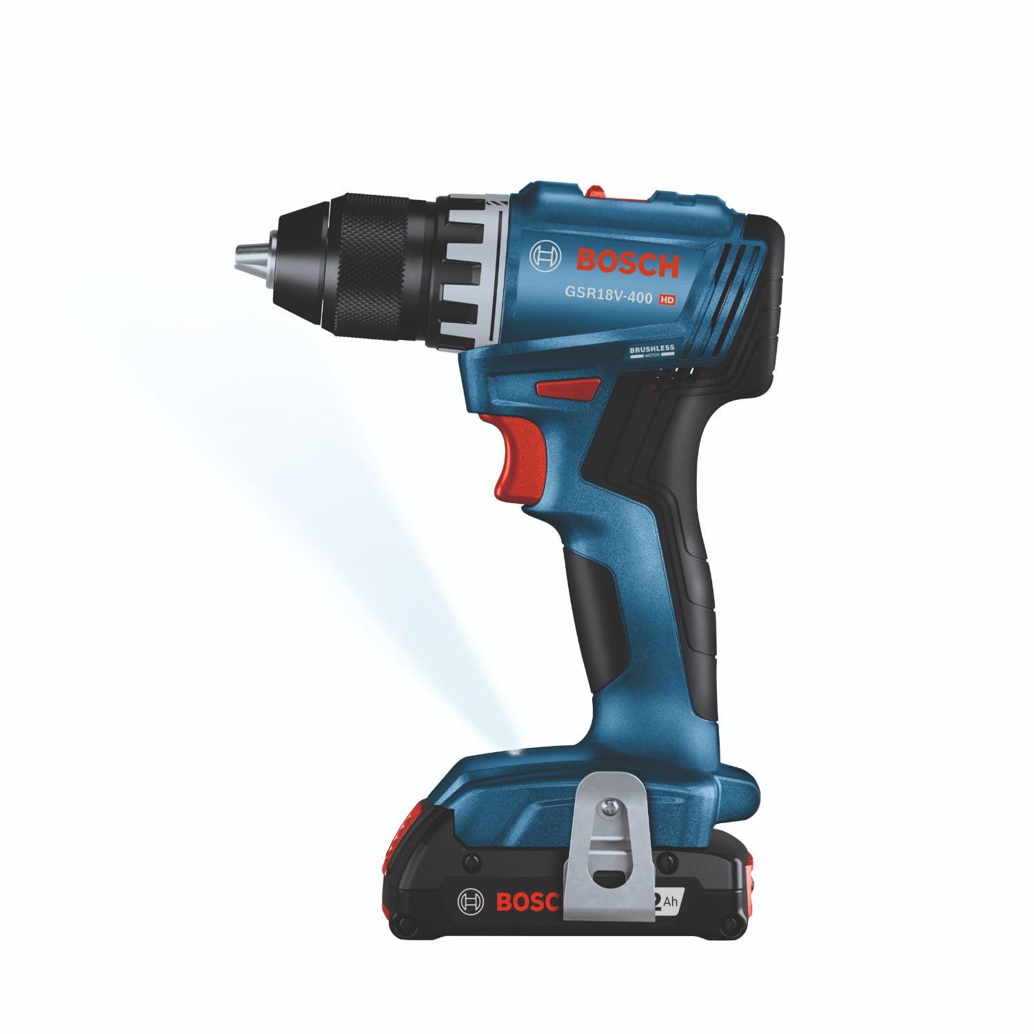 18V BOSCH GSR18V-400B22 Compact Brushless 1/2 In. Drill/Driver Kit with (2) 2 Ah Standard Batteries