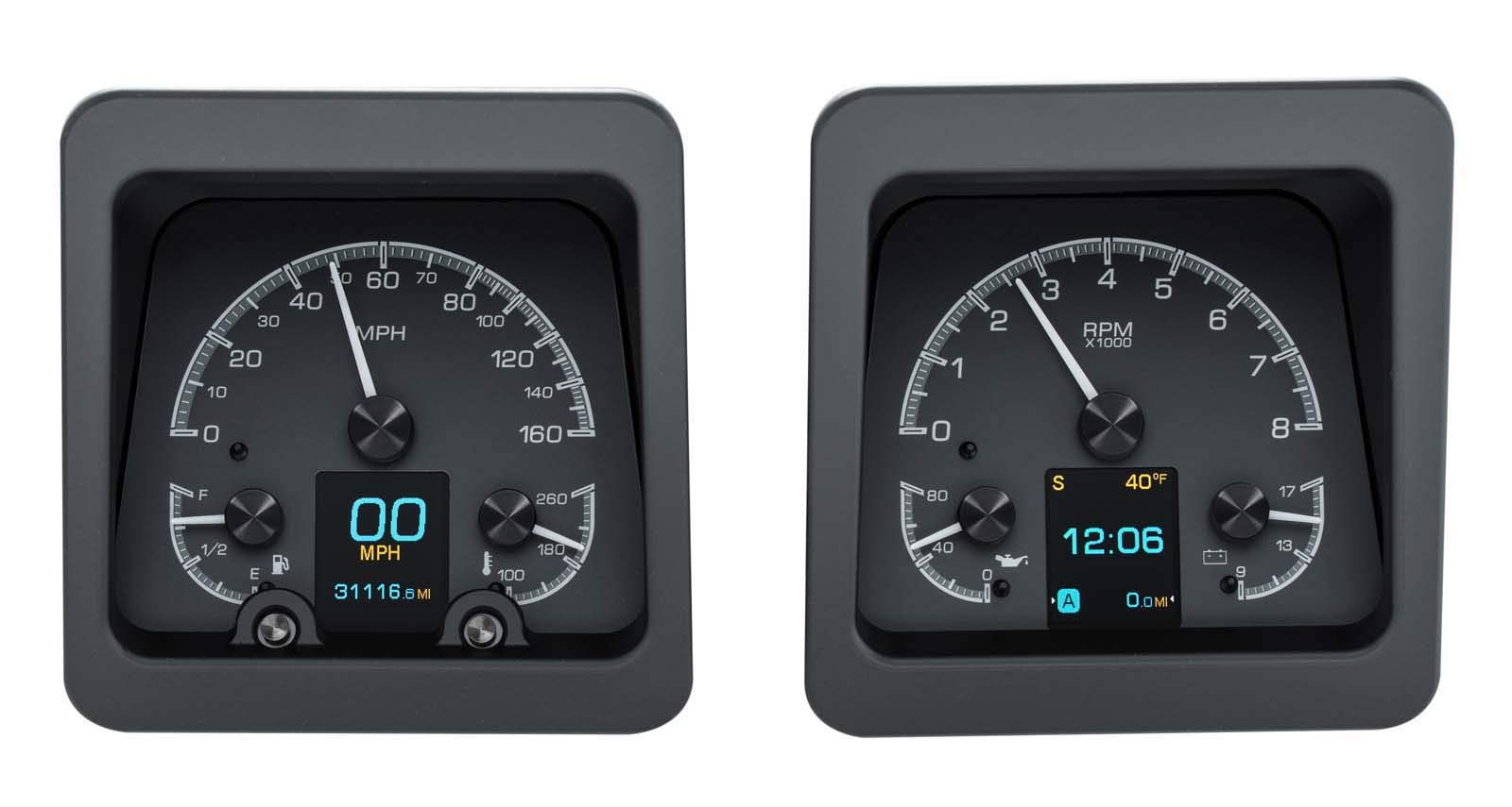 Dakota Digital Customizable Gauge System Kit 69 Chevy Camaro Black Alloy HDX-69C-CAM-K