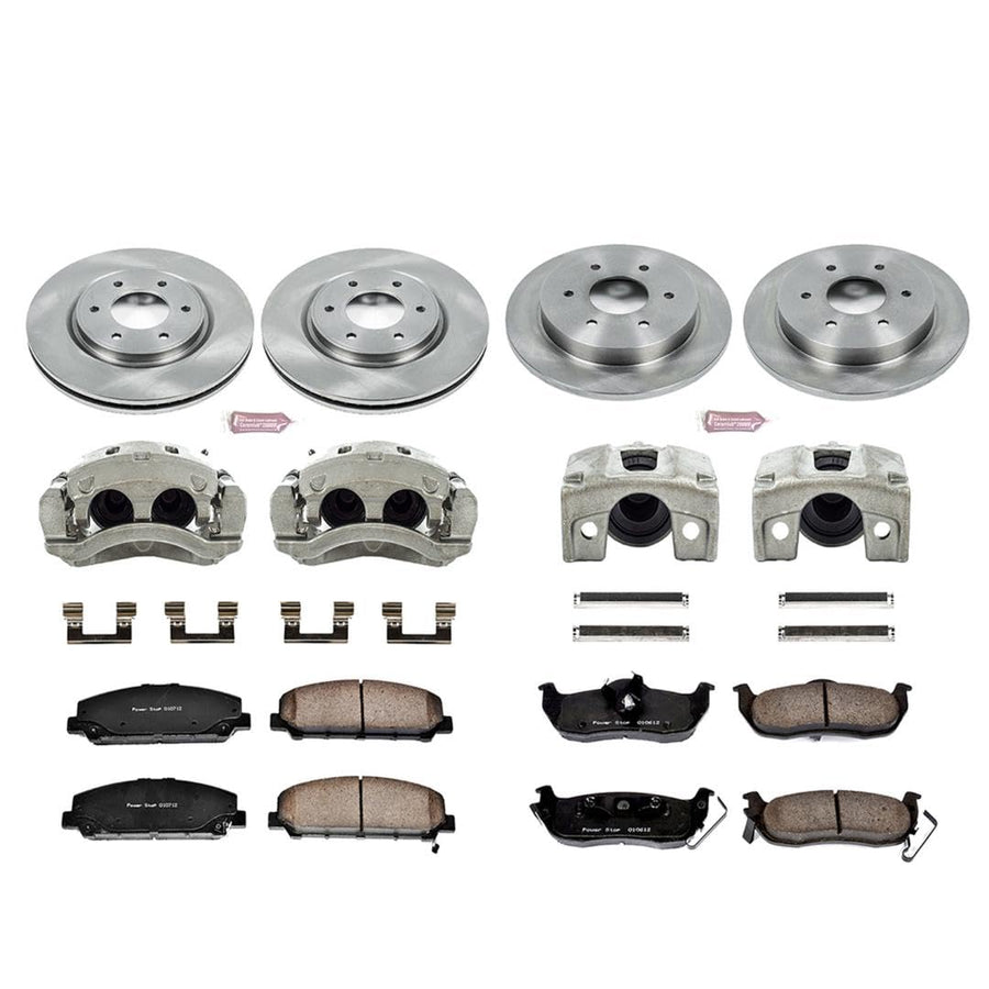 Power Stop KCOE2804 1-Click OE Replacement Brake Kit with Calipers For INFINITI QX56 2006-2007, Nissan Armada 2006-2007 [Model Specific]