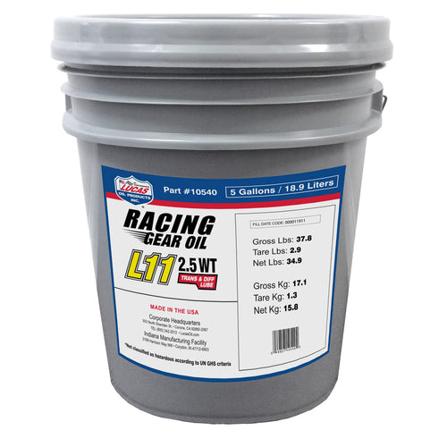 L11 Synthetic Racing Gear Oil/1x1/5 Gallon Pail