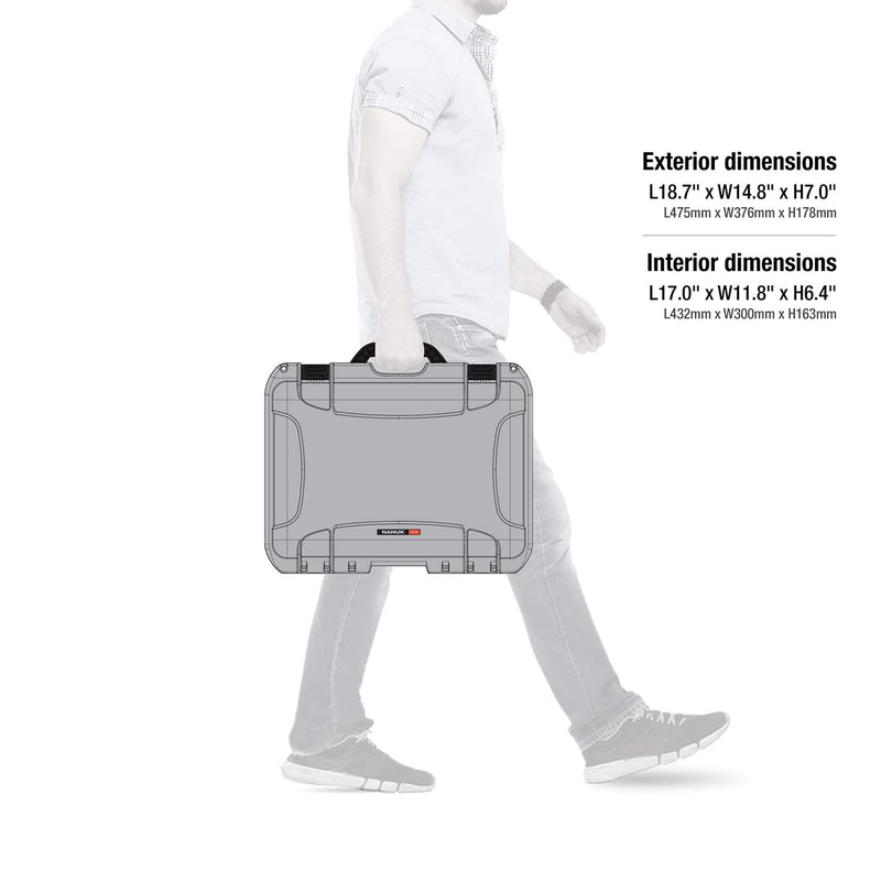 925 Nanuk Waterproof Case with Foam Insert for DJI Mavic 3 Fly More/Cine Premium Combo, Silver