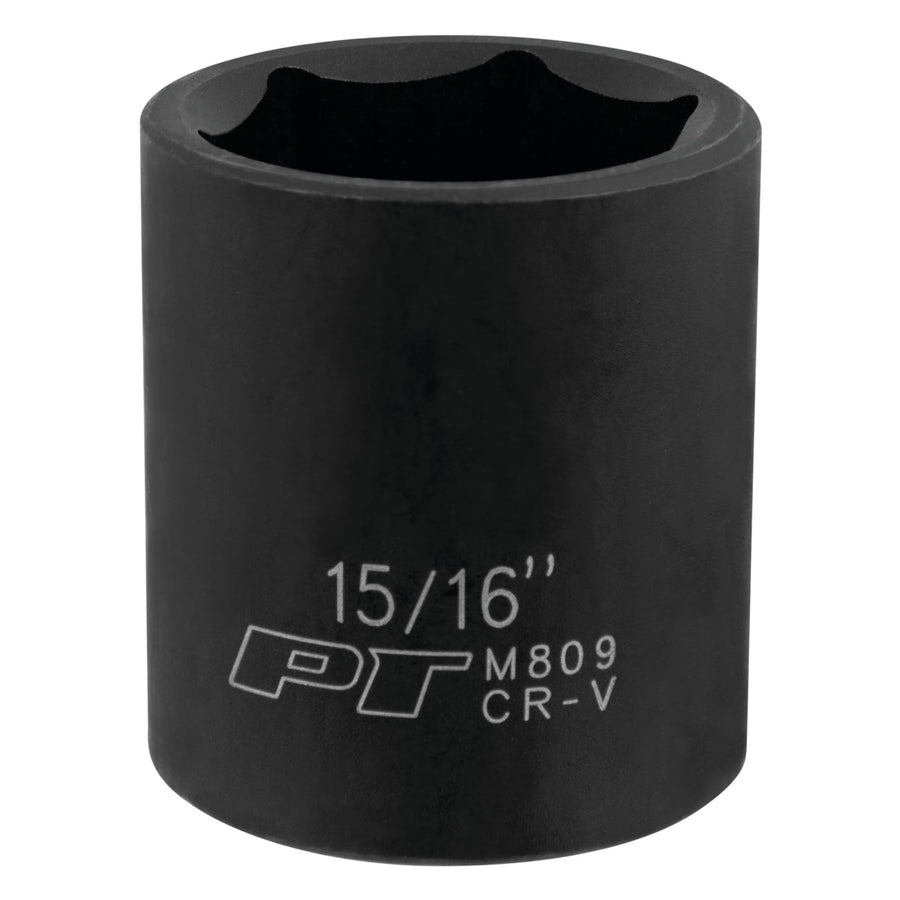 1/2 Drive Performance Tool M809 15/16 6-Point Impact Socket for Heavy-Duty Automotive Repairs and Maintenance