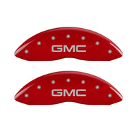 MGP Caliper Covers Red 34015SGMCRD for GMC - Engraved Front & Rear44; Set of 4