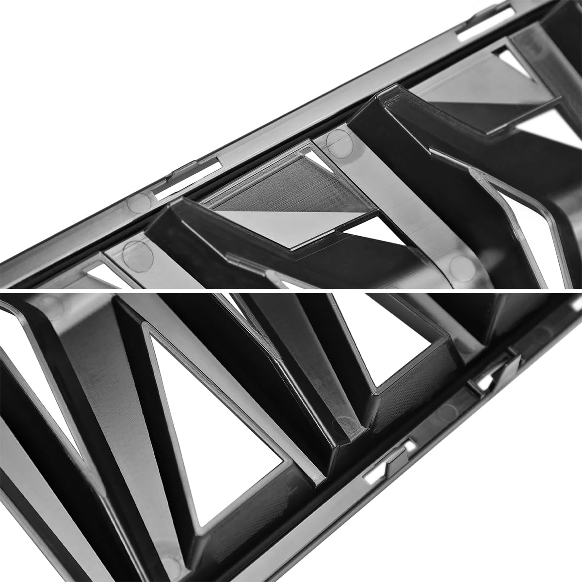 Shark Style Grille Spec-D Tuning w/3D Smoke LED DRL Strip Compatible with 2018-2023 Ford Mustang