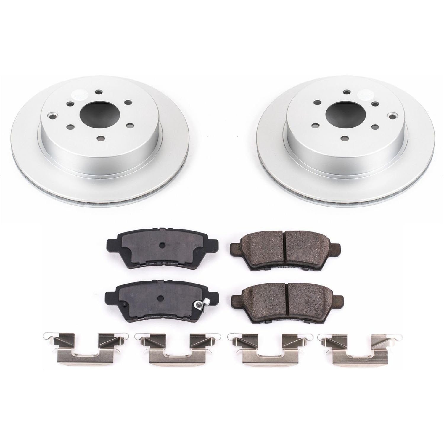 Power Stop CRK147 Brake Rotor & Coated Ceramic Brake Pads- rear For Nissan Pathfinder 2005-2012 [Model Specific]