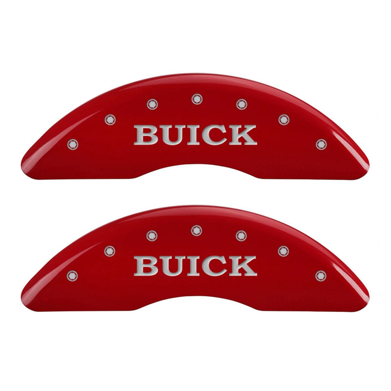 Caliper Covers MGP 49001SBSHRD with Red Powder Coat Finish, (Set of 4)
