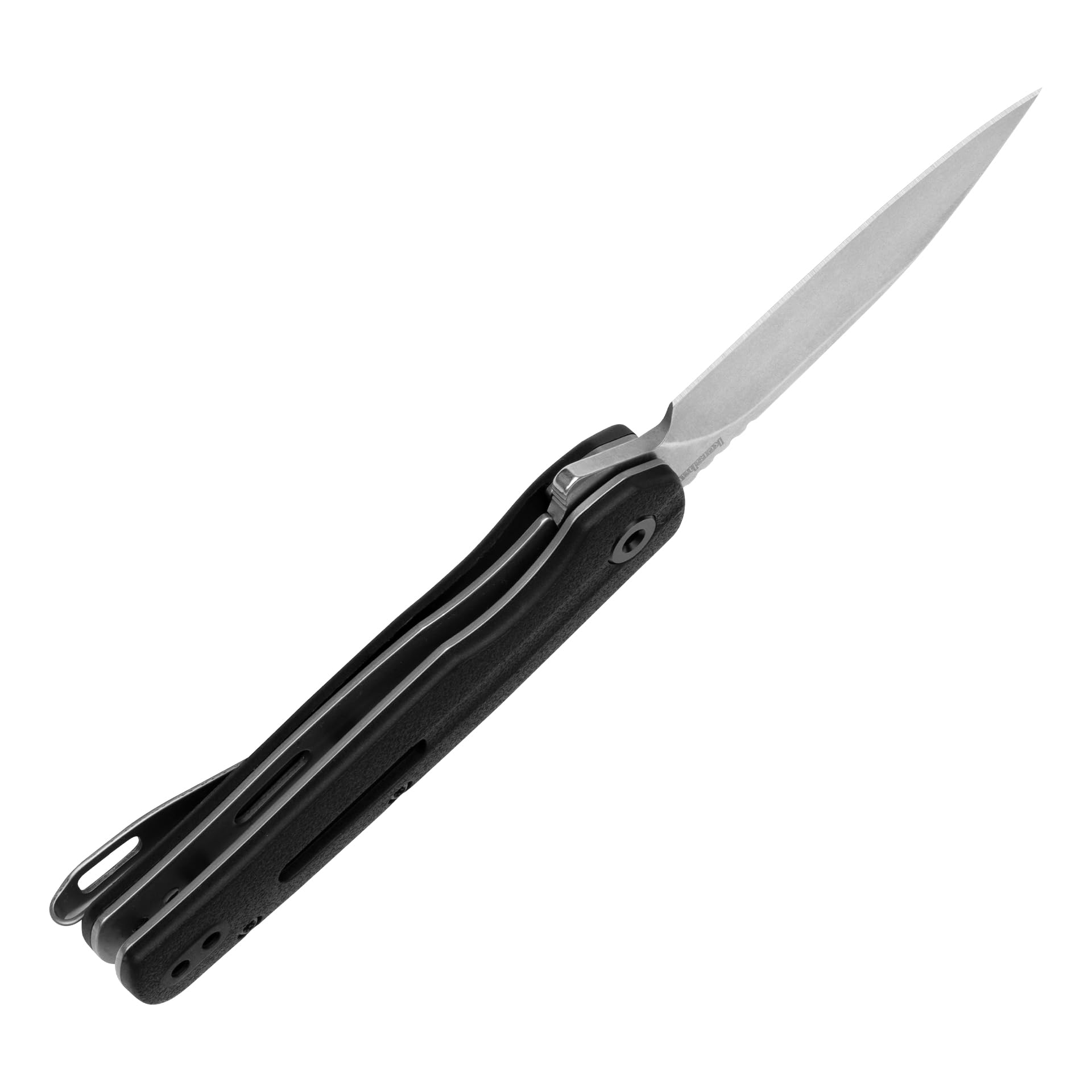 Kershaw Pocket Knife Korra, Black Design, 2.75 Inch Stainless Steel Drop Point Blade, EDC with Assisted Opening, Reversible Pocketclip, Everyday Carry Pocket Knife for Men and Women