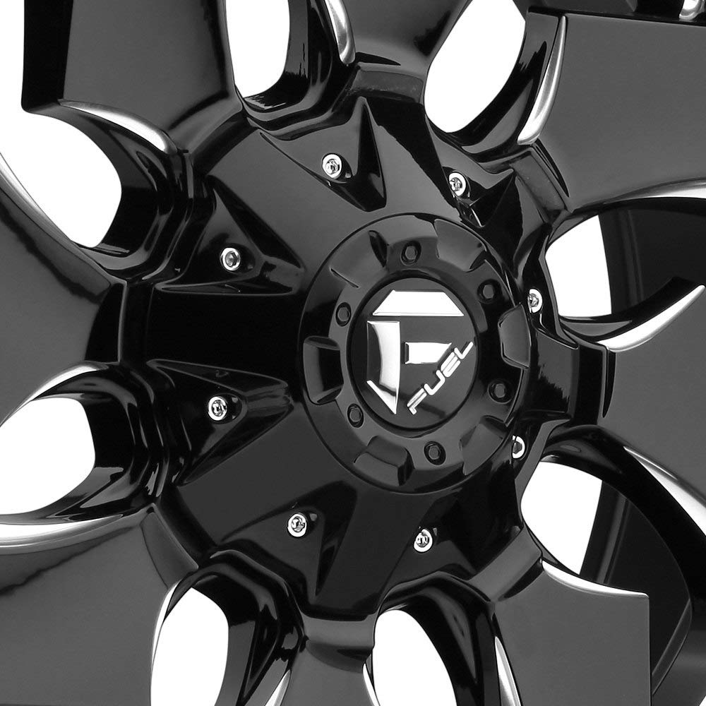 D574 FUEL Cleaver Black Milled 20x10 8x180-18 offset