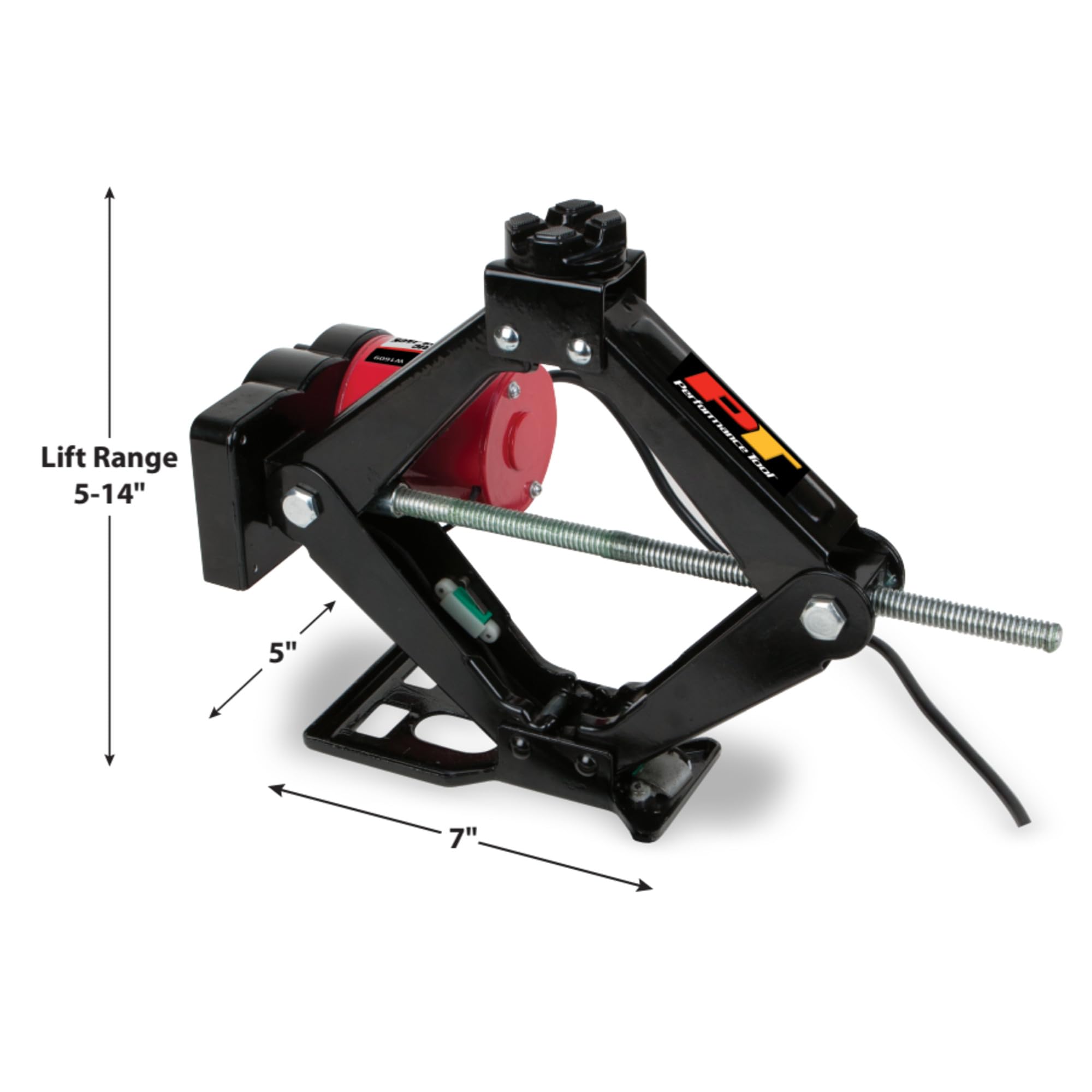 Performance Tool 2-Ton W1609 12 Volt Remote Controlled Electric Scissor Jack: Efficient and Convenient Automotive Lifting Solution