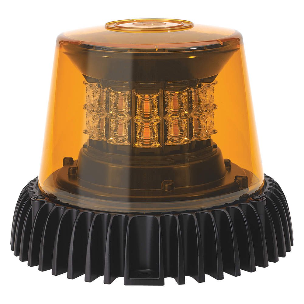 Amber LED Strobe Light,8",Round,12/24V