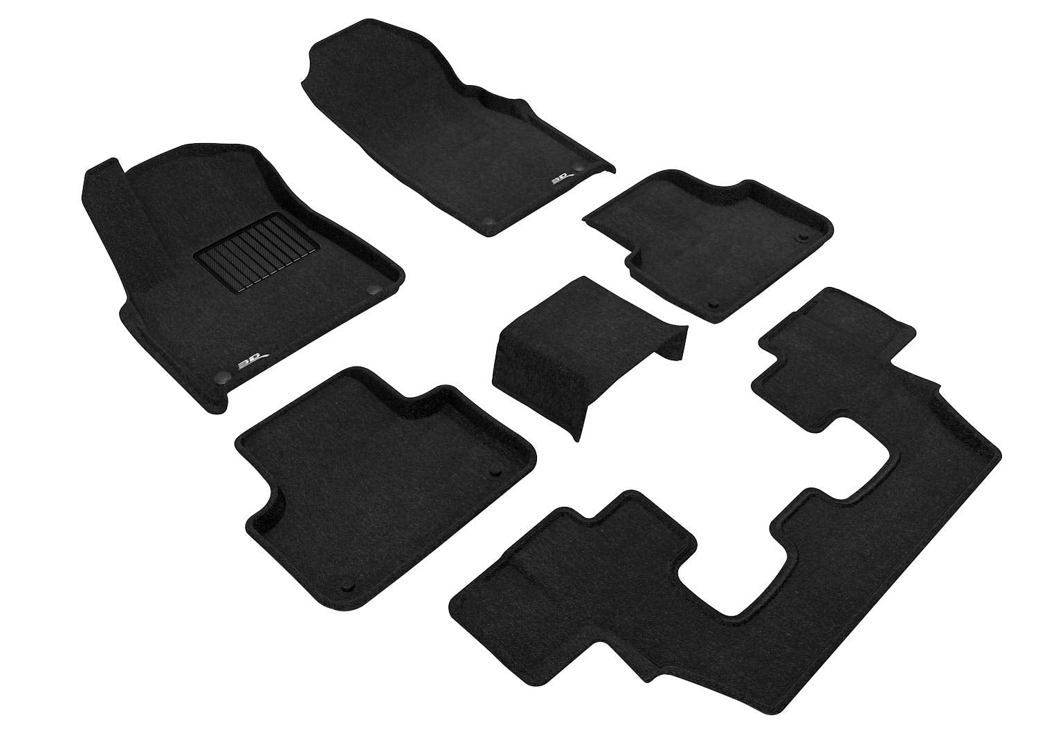 3D MAXpider Elegant Custom Fit Floor Mats (Black) Compatible with Audi Q7 (4M) 2017-2026/SQ7 (4M) 2020-2026/Q8 2019-2026/SQ8/RS Q8 2020-2026- Full Set