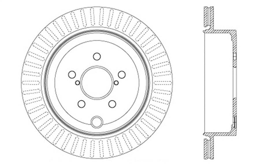 StopTech Sport 128.47031R Cross Drilled Brake Rotor (Rear Right), 1 Pack