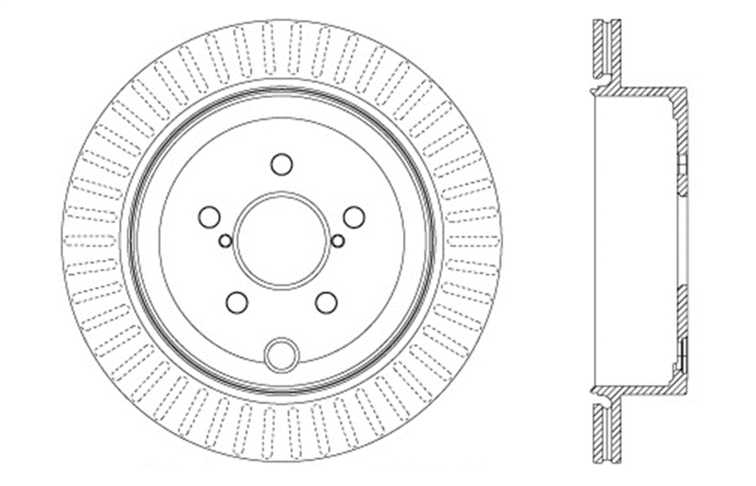 Sport StopTech 128.47031L Cross Drilled Brake Rotor (Rear Left), 1 Pack