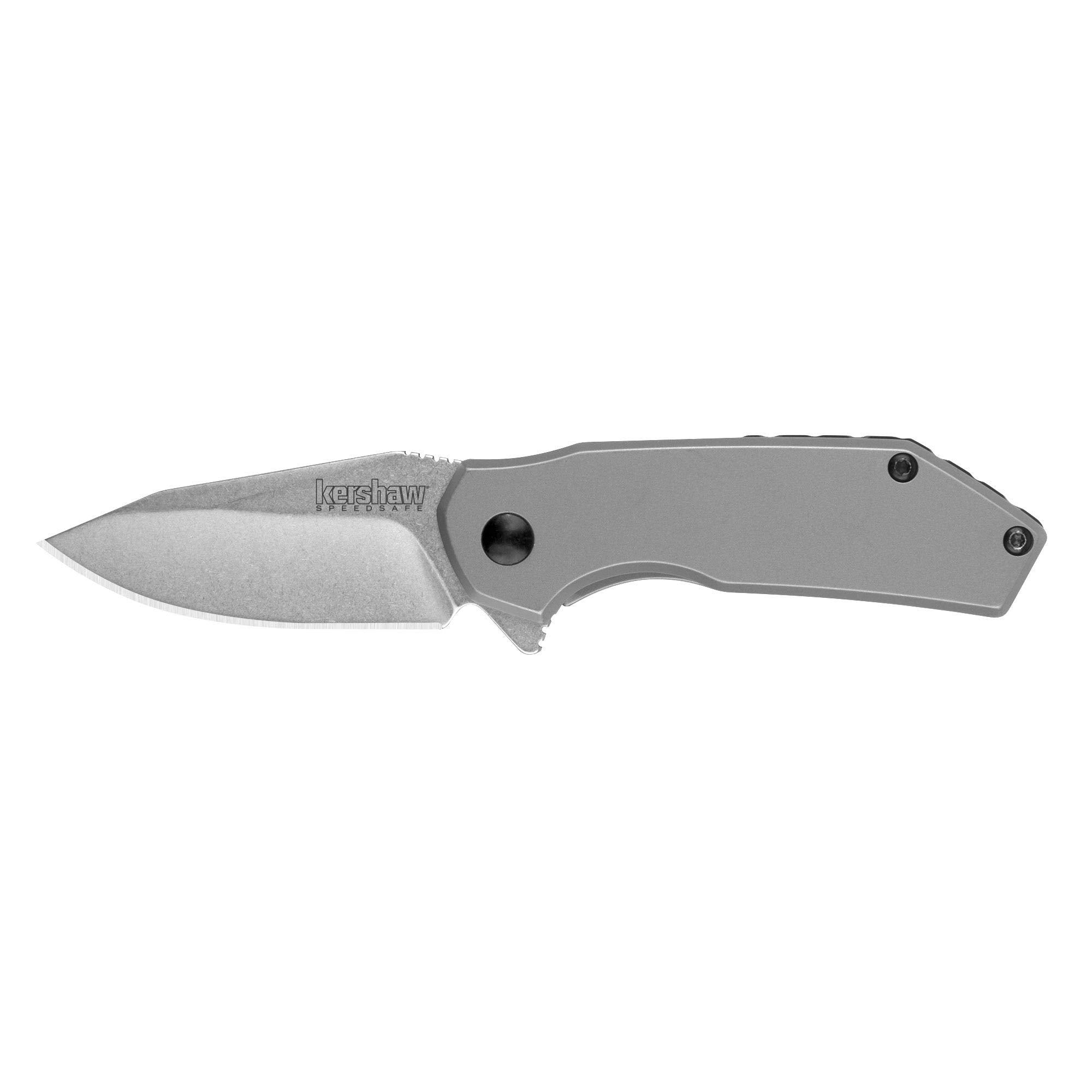 Kershaw Frame Lock Knife Valve Bead Blast Stainless Steel (2.25" Stonewash) 1375