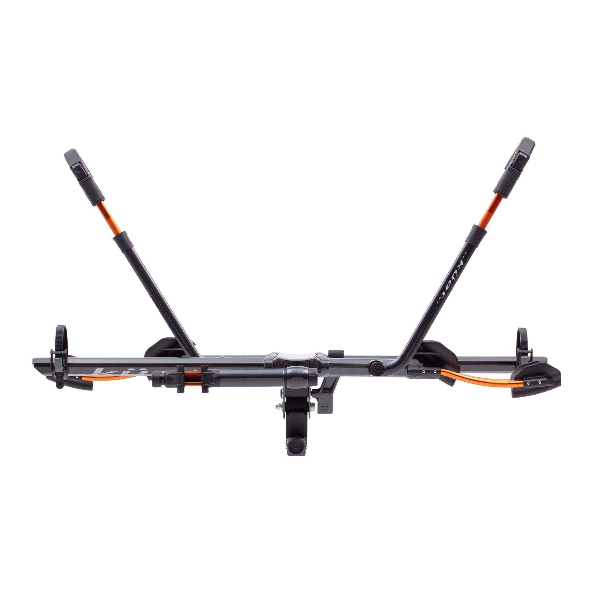 2-Bike Hitch Rack KUAT NV 2.0-2" | Robust 2-Bike Rack with Trail Doc for Riders & Cyclists | Rugged All-Metal Construction | E-Bike Compatible | Easy Installation, Gray Metallic/Orange Anodize