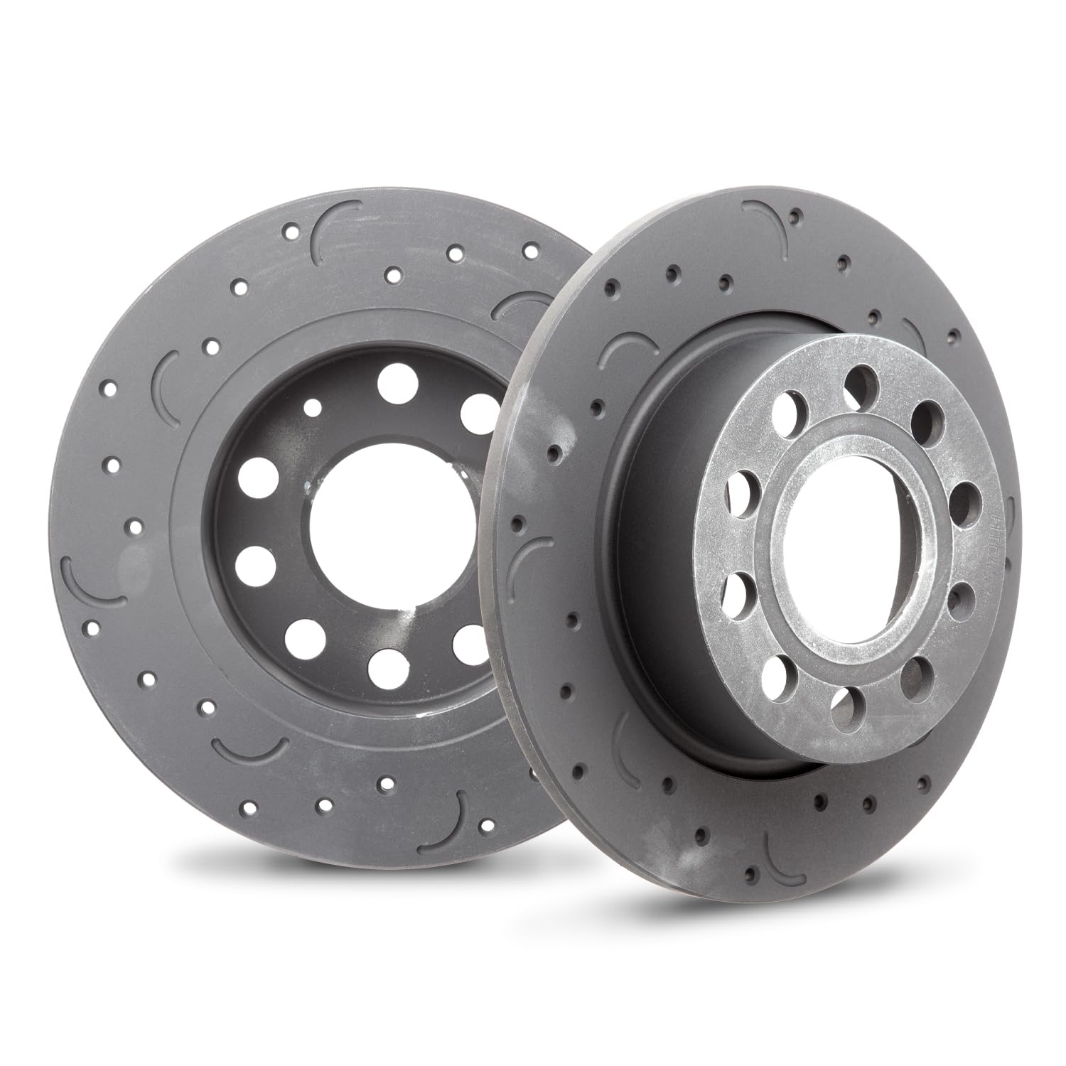 Talon Cross-Drilled and Slotted Solid Rotor, Hawk Performance Brakes, 9.96 in. Diameter, 2.02 in. Height