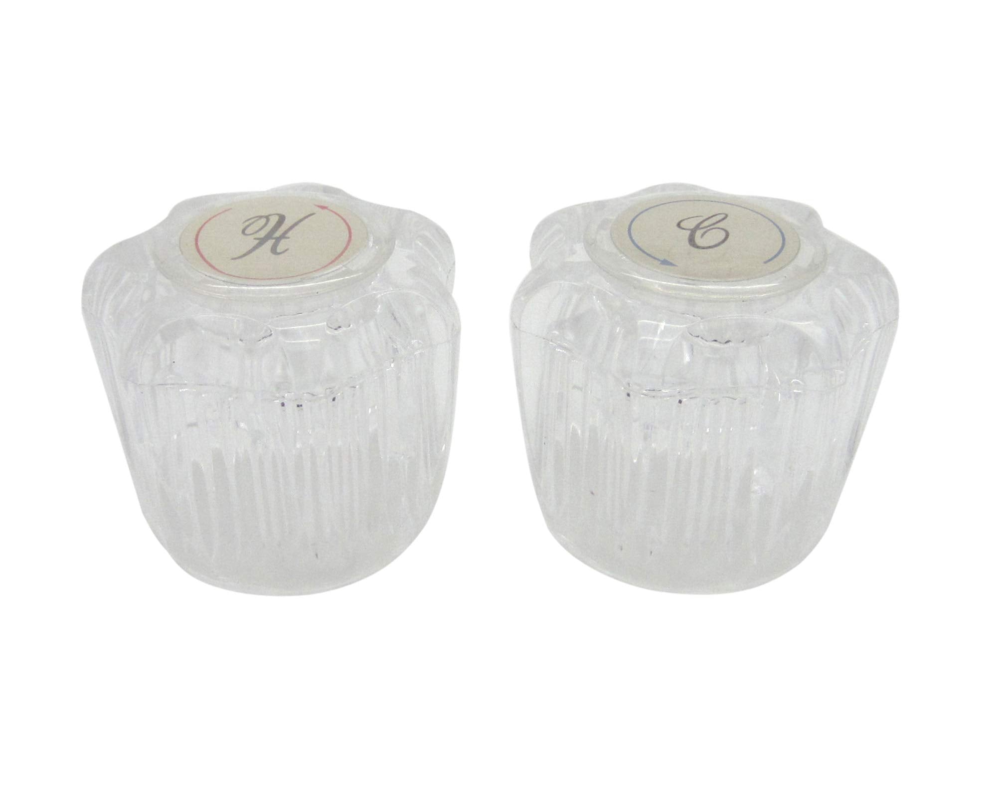 Dura Faucet RV Replacement Hot and Cold Crystal Acrylic Faucet Knobs for DF-RKA Faucet