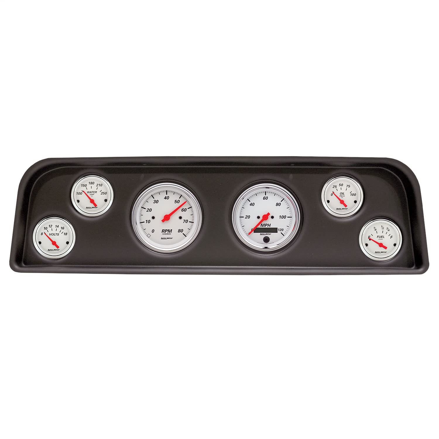 AUTO METER Direct Fit Dash Kit 2104-03, (3 3/8" X2, 2 1/16" X4), Gmc Truck C/K/Suburban 60-66, Arctic White