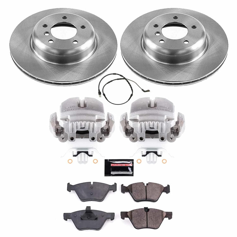 Power Stop KCOE6578 Front Brake Caliper Kit- Brake Pads, Brake Rotors & Calipers For BMW Z4 2009-2010 [Model Specific]