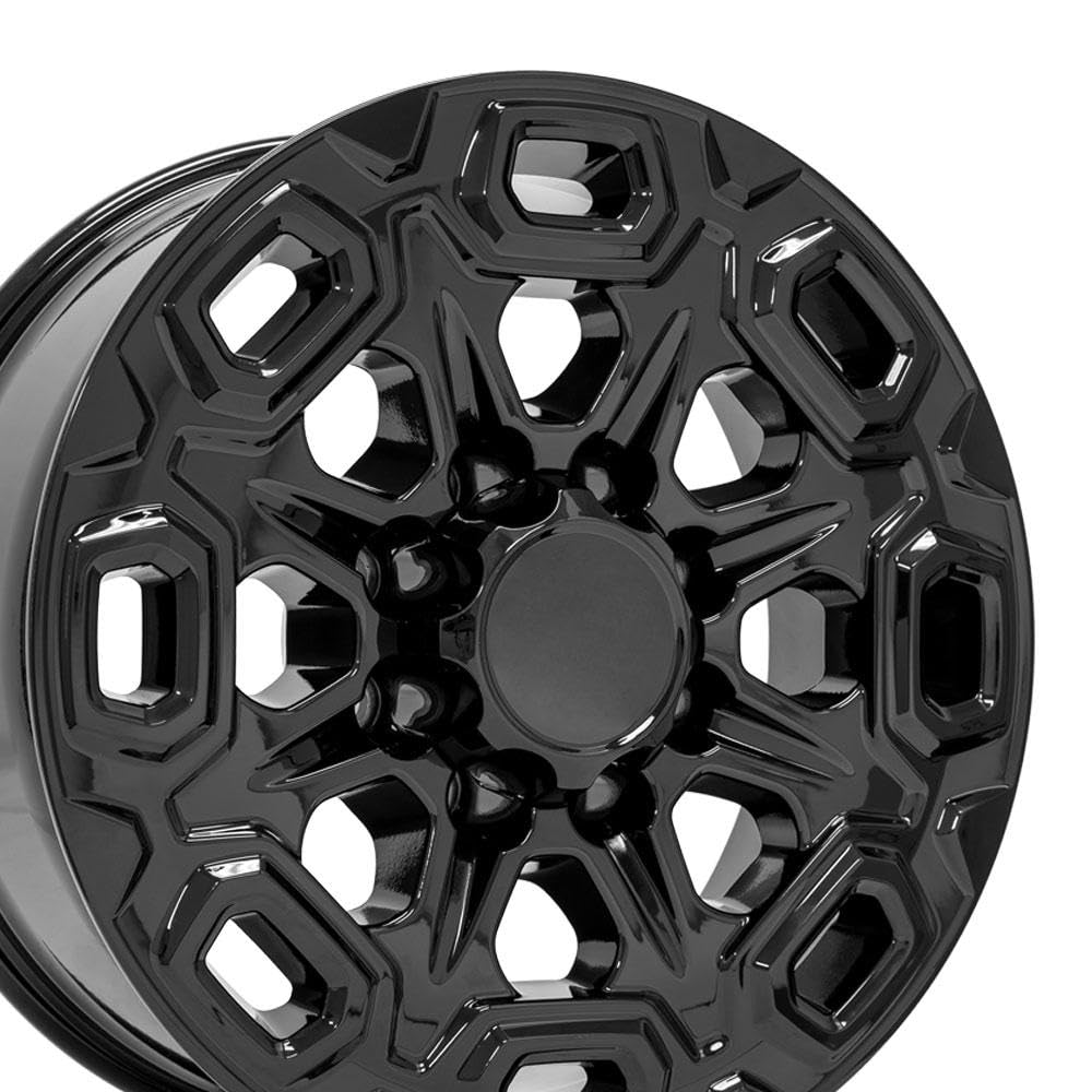 20 Inch OE Wheels CV64B Rim Fits Silverado 2500/3500 Style 8x180 20x8.5 Gloss Black - Hollander 5946 (1)