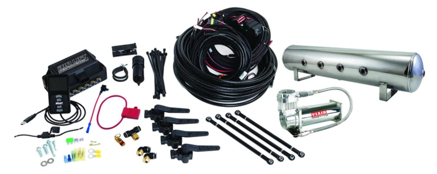 Performance AIRLIFT 27799 3H (3/8" Air Line, 4 Gallon 7-Port Lightweight Polished Al