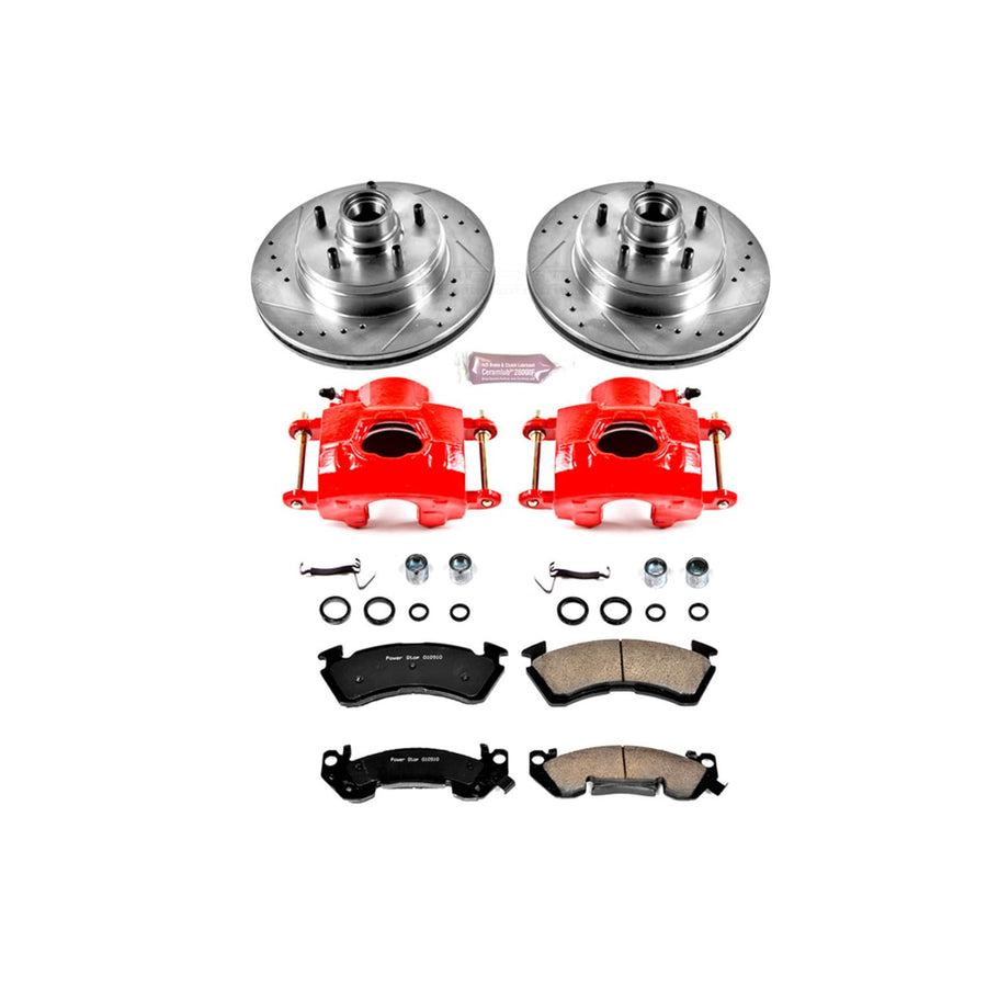 1-Click Performance Brake Kit Power Stop (KC2937) with Calipers For Chevrolet Impala 1994-1996 [Model Specific]