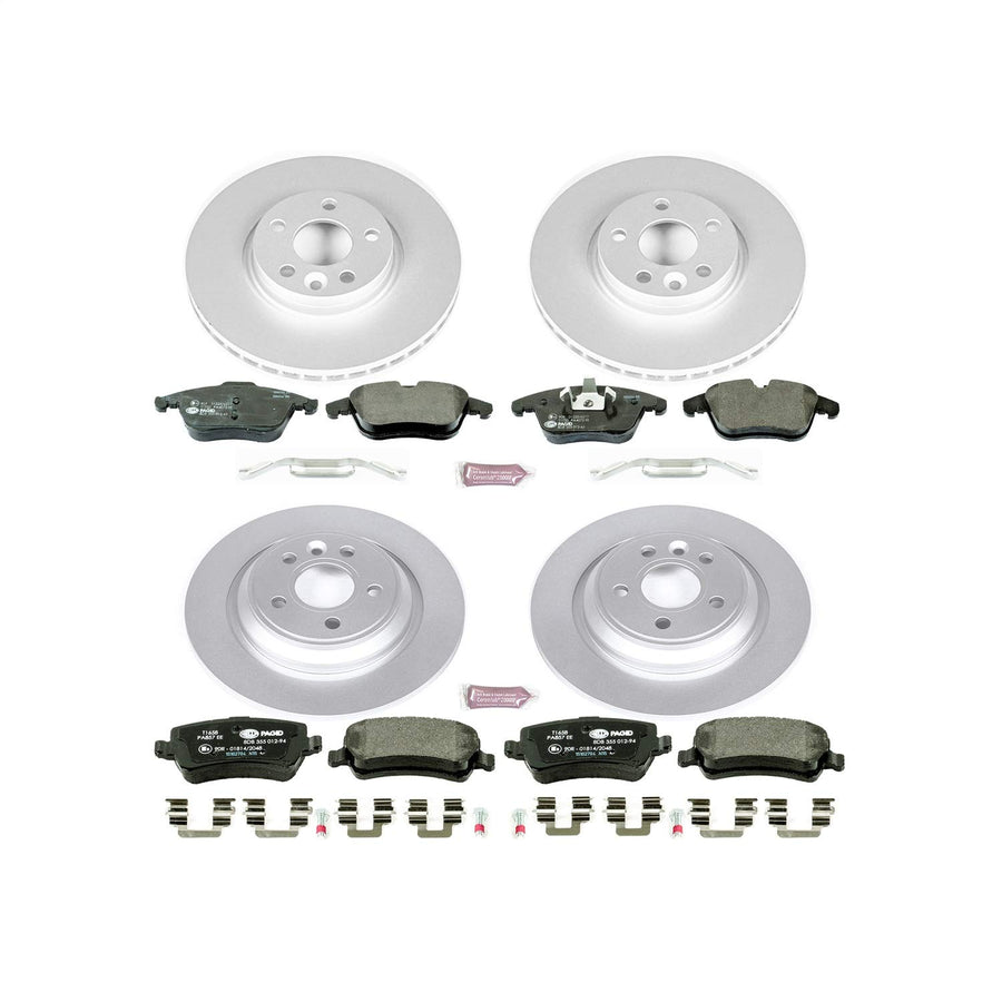 Power Stop ESK5611 Euro-Stop Front & Rear Brake Kit For Volvo S60 2011-2014, Volvo S80 2007-2014, Volvo V70 2008-2010 [Model Specific]