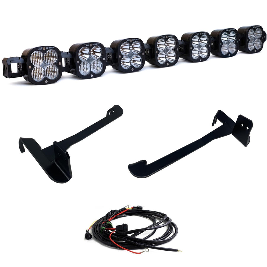 Baja Designs Sport Linkable XL Bumper LED Light Kit for Dodge Ram 2500/3500/4500/5500 2019-2022 (Multi-Pattern; Clear; Toggle Wiring)