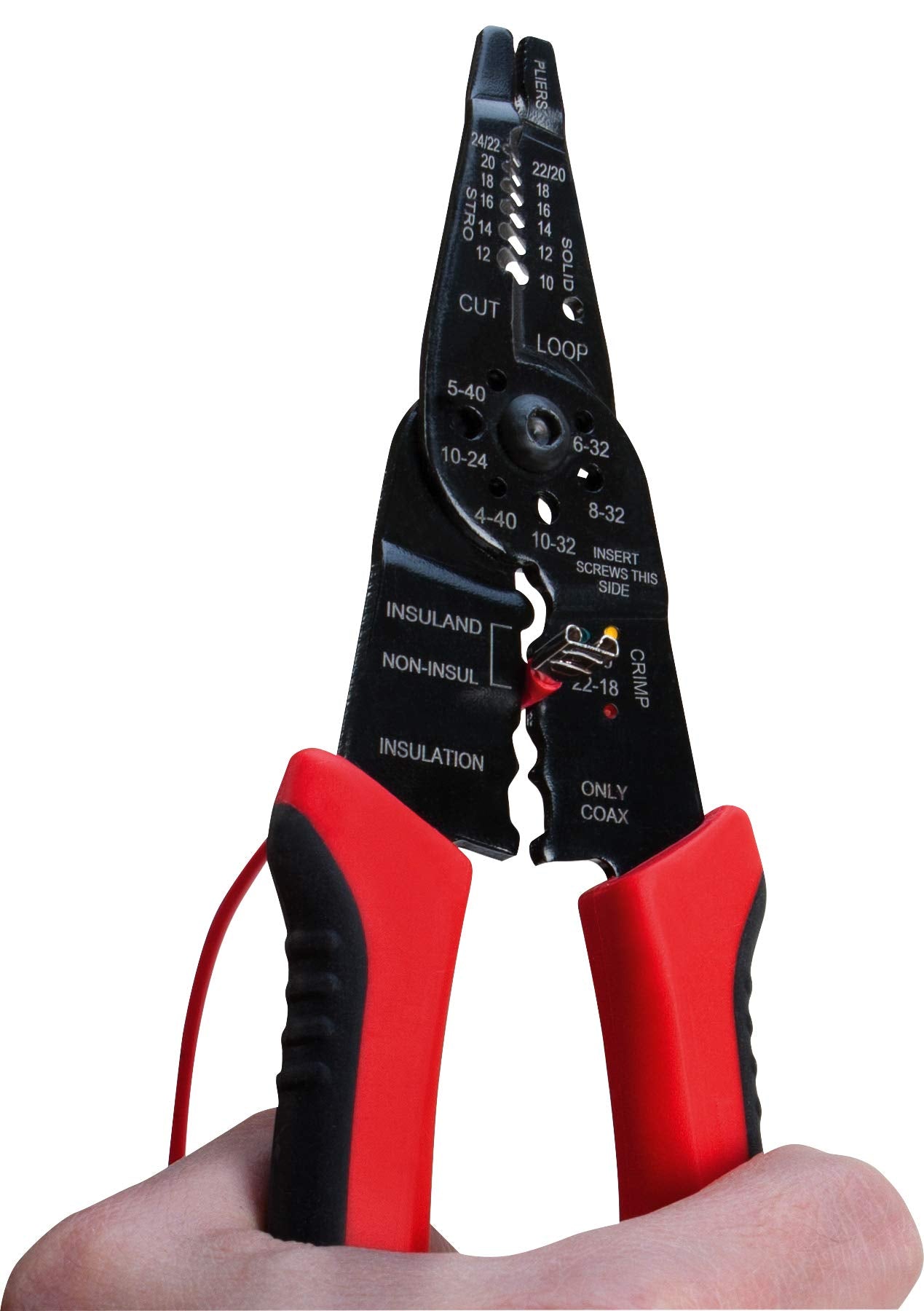8-Inch Performance Tool W86503 Multi-Wire Cutter, Stripper and Pliers with Non-Slip Grip Handles for 10-20 AWG Solid and Stranded Copper Wire