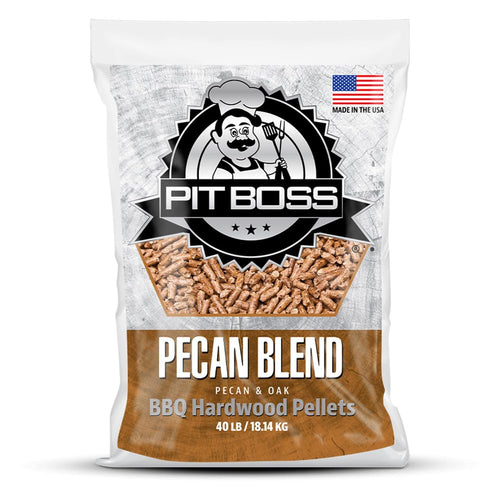 All Natural Hardwood BBQ Wood Pellets (40 pound Pecan Blend) Pit Boss for Pellet Grills and Smokers