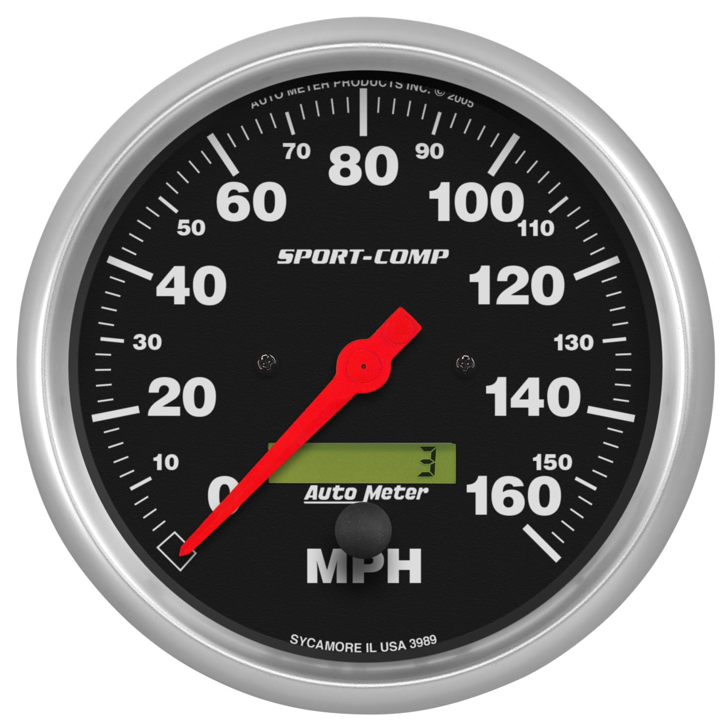 Auto Meter Sport-Comp 3989 Electric Programmable Speedometer,5.000 in.