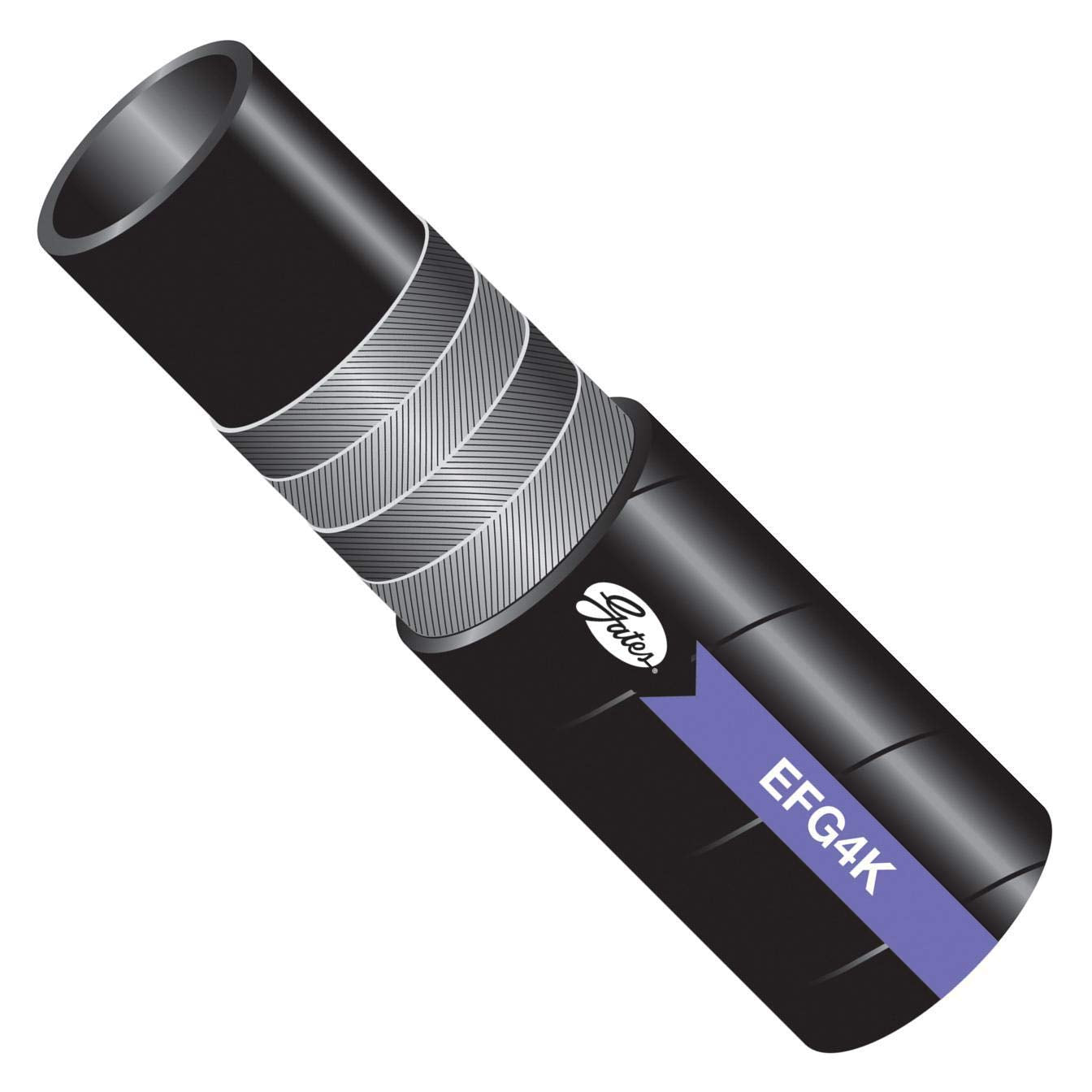 Gates Synthetic Rubber 182-7006-7500 EFG4K Spiral Wire Hose, SAE 100R12, 100' Length, 0.38" ID, 4000 Working PSI, 40°F to +250°F Temperature Range