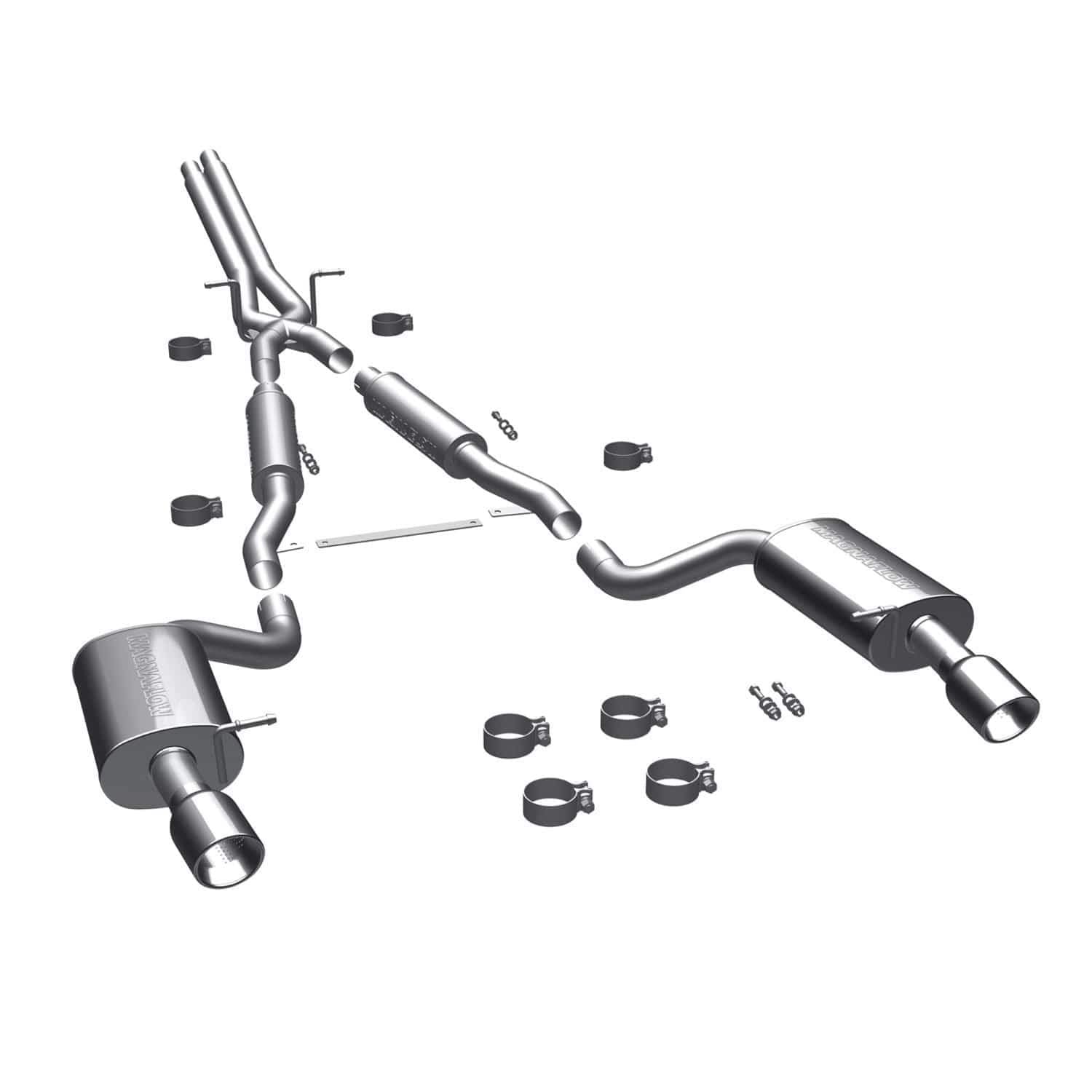 Large MagnaFlow Stainless Steel Performance Exhaust System Kit