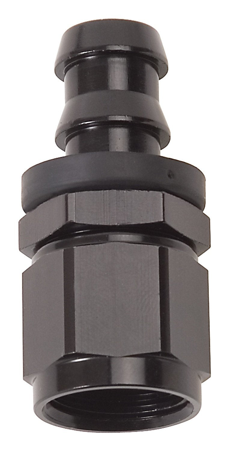 Edelbrock RUSSELL 624003 Hose End Twist Lok Straight -4 Blk Anodized