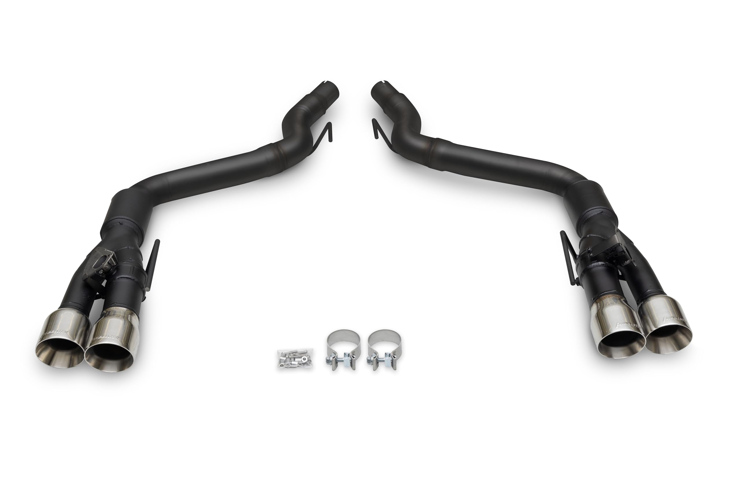 Outlaw Series Flowmaster 818164 Axle-Back Exhaust Kit 3 Inch 409 Stainless Steel with 4 Inch Polished Quad Tips with Valves Compatible with 2024 Ford Mustang GT 5.0L Coyote and 2.3L EcoBoost