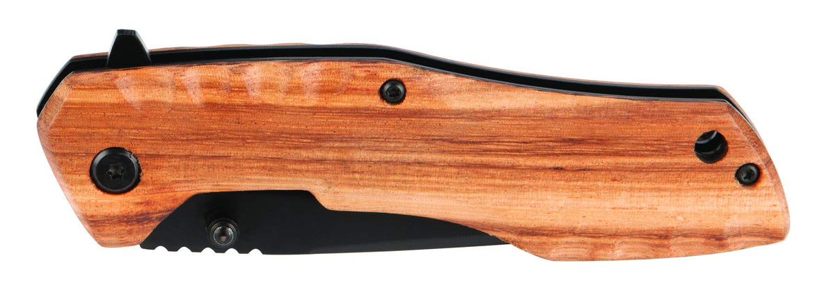 Zebrawood Performance Tool W9372 Folding Pocket Knife with Assisted Opening and Partially Serrated Blade (2 Pieces)