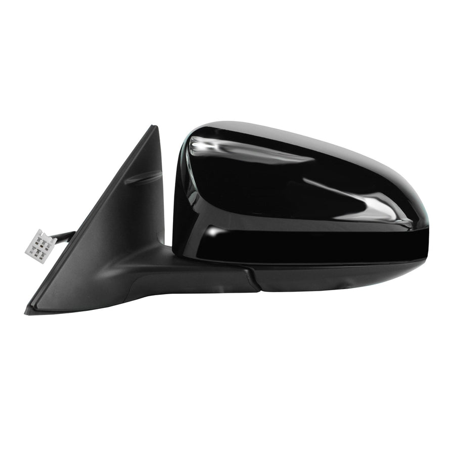 K Source Mirror Driver Side for Toyota Camry, Power, Black w/PTM Cover, Foldaway, w/o BSDS, Power